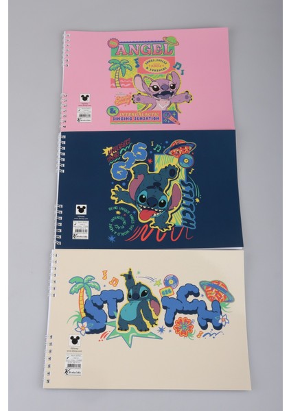 Dekomus Ile Yeni Sezon Lisanslı Lılo&stıtch "tekli" Spırallı 17X25 cm 15 Yaprak Resim Defteri