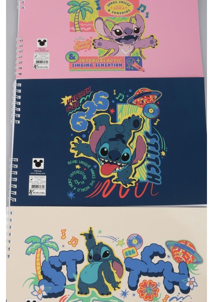 Dekomus Ile Yeni Sezon Lisanslı Lılo&stıtch "tekli" Spırallı 17X25 cm 15 Yaprak Resim Defteri