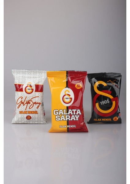 Dekomus Ile Yeni Sezon Lisanslı Galatasaray "tekli" Islak Mendil 15 Yaprak