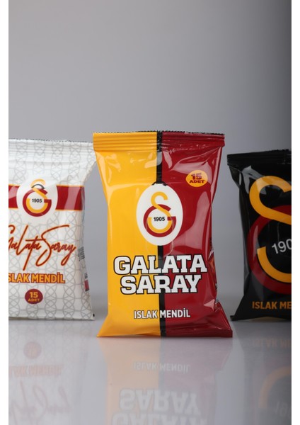 Dekomus Ile Yeni Sezon Lisanslı Galatasaray "tekli" Islak Mendil 15 Yaprak indirimleri