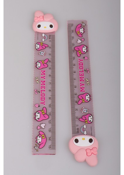 Dekomus Ile Lisanslı My Melody "tekli" Cetvel 15 cm "dekomus Islak Mendil Hediyeli"