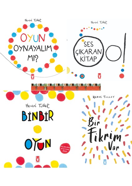 Herve Tullet'in Kitaplığı- Oyun Oynayalım Mı, Ses Çıkaran Kitap Oo, Binbir Oyun, Bir Fikrim Var(4ktp)