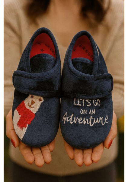 Ayı Baskılı Erkek Çocuk Panduf Lacivert fiyatları