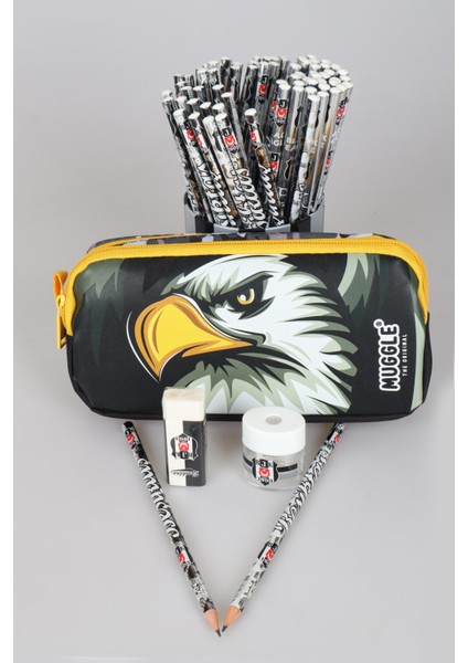 Yeni Sezon Lisanslı Kartal/eagle Kalem Çantası,2 Adet Kurşun Kalem,silgi ve Kalemtraş Kırtasiye Seti
