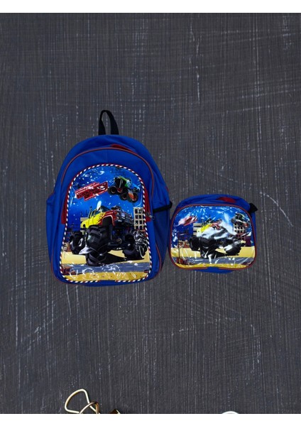 Monster Truck Desenli Erkek Çocuk Okul Çantası ve Beslenme Çantası Takım fiyatları