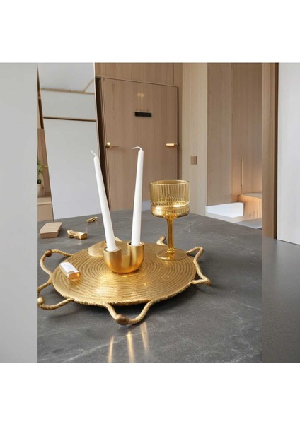 Bohem Iskandinav Gold Ahşap Mumluk | Hediyelik Sade Zarif Minimalist Dekor Trend Tasarım fiyatları