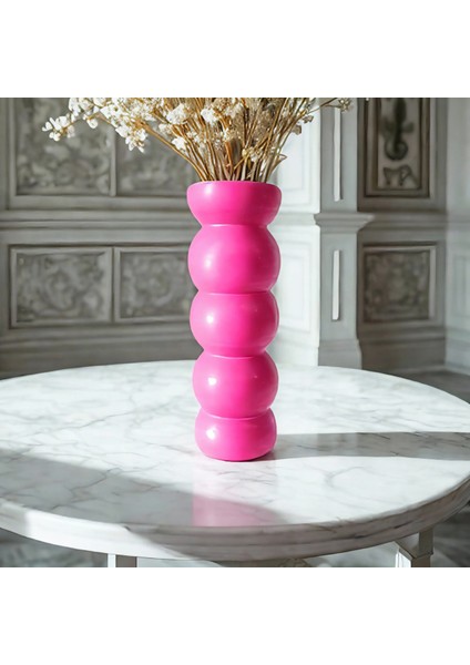Bohem Iskandinav 20 cm Fuşya Vazo | Hediyelik Zarif Modern Tasarım Trend Dekor fiyatları