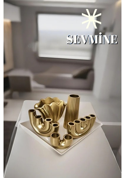 ✨iskandinav Bohem Tarzı Trend Golden Harmony Dekor Seti