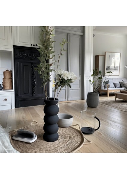 20 cm Sade Siyah Zarif Bohem Iskandinav Tarzı Trend Vazo fiyatları