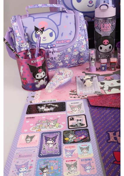 Dekomus Ile Yeni Sezon Lisanslı Kuromı "magıcal Buddy" Okul,termoslu Beslenme ve Kalem Çantası Ile Premıum Full+Full Kırtasiye Seti