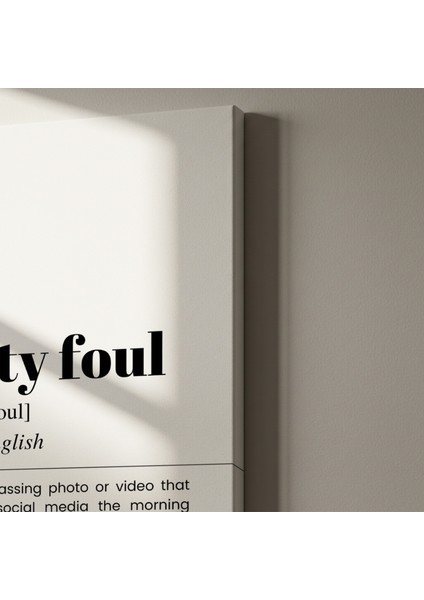 Party Foul Tanımı Minimalist Siyah Beyaz Tablo indirimleri