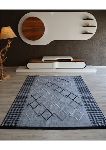 Nakkaş Kaymaz Dokuma Taban Kilim Makinada Yıkanabilir Mutfak Halısı Dekoratif Yolluk