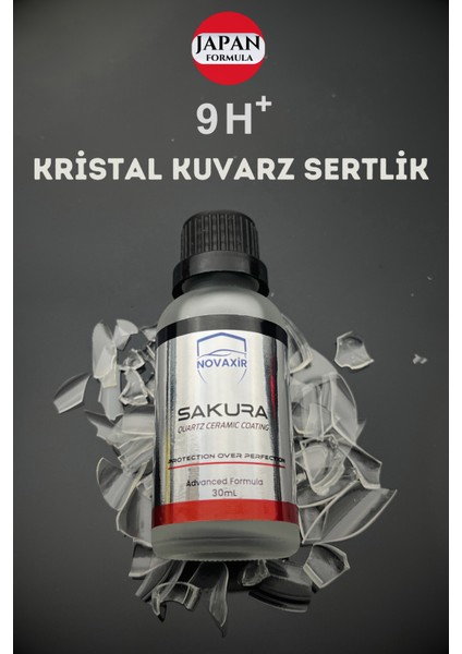 Sakura Kuvarz 9h Oto Seramik Kaplama Boya Koruma Yüksek Hidrofobiklik 3yıl Dayanım 30ML Japonformül modelleri