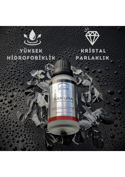 Sakura Kuvarz 9h Oto Seramik Kaplama Boya Koruma Yüksek Hidrofobiklik 3yıl Dayanım 30ML Japonformül fırsatları