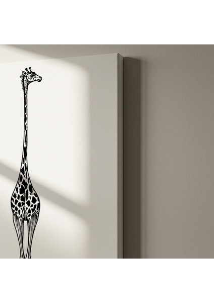 Minimalist Zürafa Illüstrasyon Tablosu indirimleri