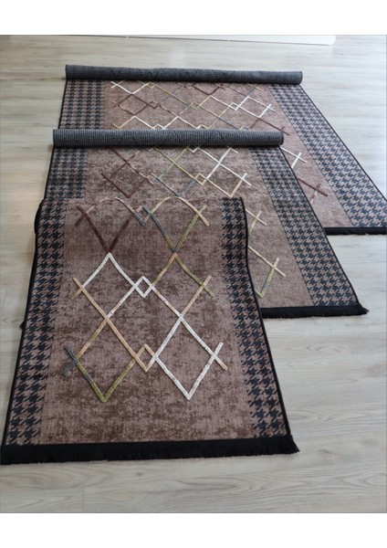 Dekoratif Mutfak Halısı Makinada Yıkanabilir Kilim Kahve Siyah Salon Halısı Butik Kilim Modelleri Nakkaş Yatak Odası
