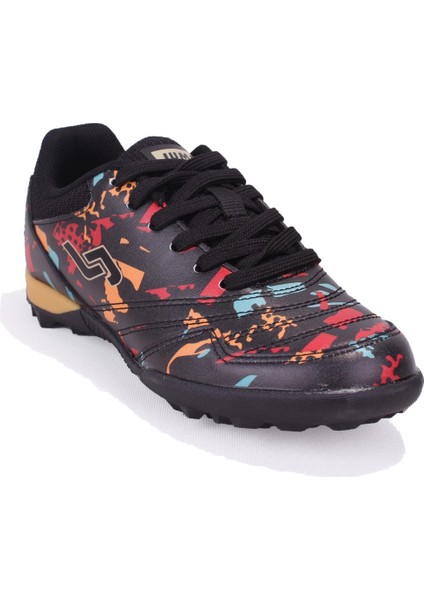 31524 Siyah Halı Saha Çocuk Futbol Ayakkabı