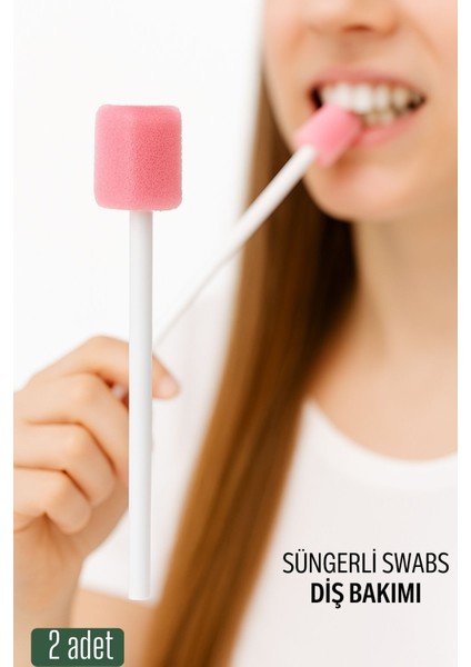 Süngerli Swab - Ağız ve Diş Bakım Çubuğu - 2 Adet 722090