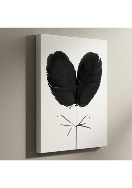 Karanlık Minimalist Tüy Tablosu