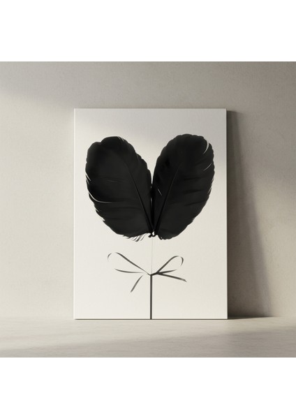 Karanlık Minimalist Tüy Tablosu fiyatları