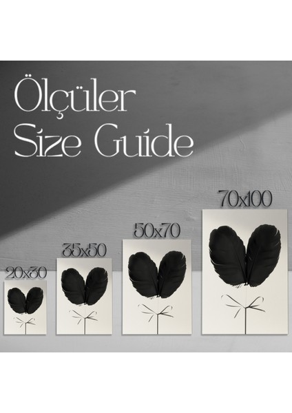 Karanlık Minimalist Tüy Tablosu modelleri