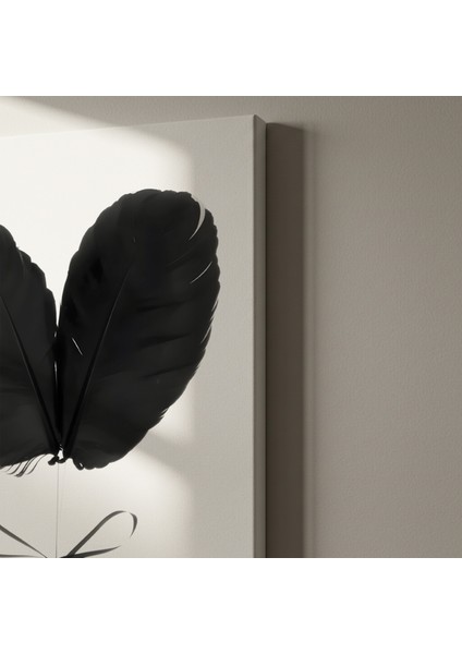 Karanlık Minimalist Tüy Tablosu indirimleri