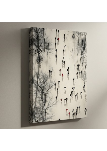 Kış Parkı Soyut Sanatı Tablosu