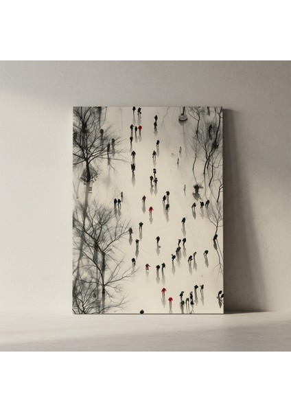 Kış Parkı Soyut Sanatı Tablosu fiyatları