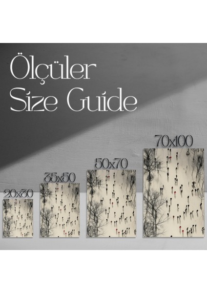 Kış Parkı Soyut Sanatı Tablosu modelleri