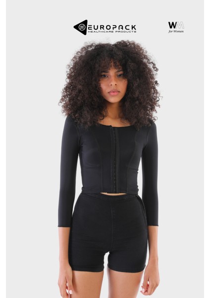 LP-120 Ameliyat Sonrası Kompresyon Yeleği - Uzun Kollu Kadın Korsesi