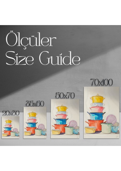 Renkli Tencere Kompozisyonu Soyut Sanat Tablosu modelleri