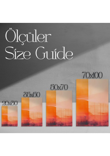 Soyut Ekspresyonist Tarzı Turuncu ve Pembe Tonlarında Modern Sanat Tablosu modelleri