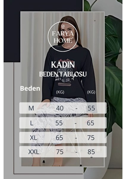 Pamuklu Desenli 2 Iplik Şardonlu Kalın Uzun Kollu Pijama Takımı fırsatları