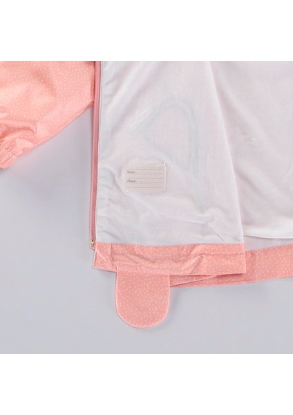 Kız Çocuk Pembe Puanlı Kapüşonlu Kedi Desenli Yağmurluk fiyatları