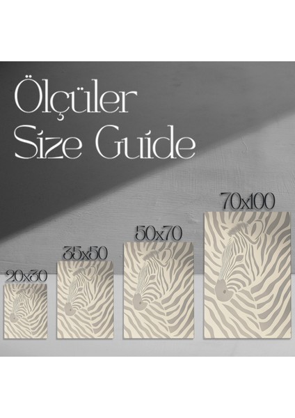 Zarif Gümüş Zebra Desenli Soyut Sanat Tablosu modelleri