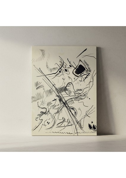 Soyut Siyah Beyaz Mürekkep Çizimi Tablosu fiyatları