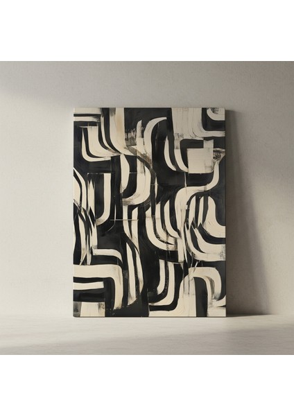 Soyut Siyah Beyaz Akrilik Tablo fiyatları