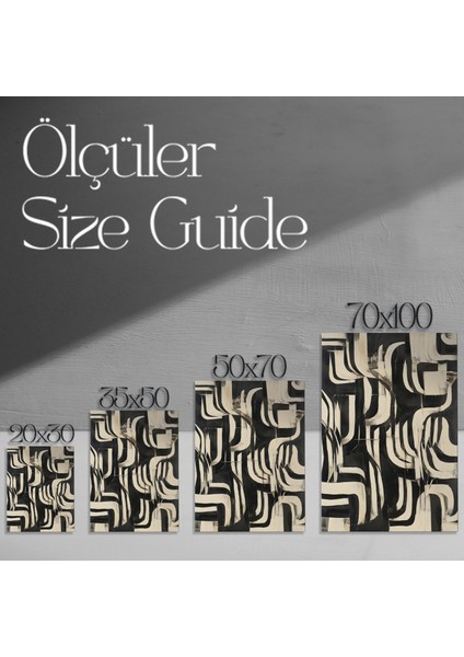 Soyut Siyah Beyaz Akrilik Tablo modelleri