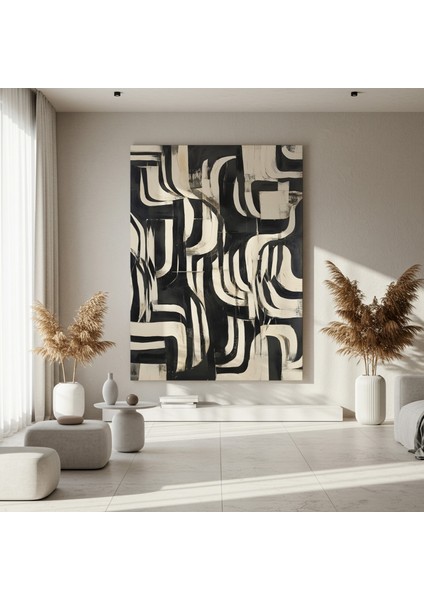 Soyut Siyah Beyaz Akrilik Tablo fırsatları