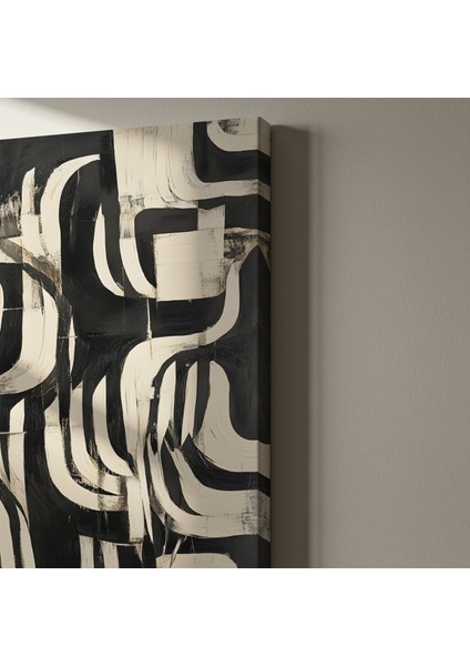 Soyut Siyah Beyaz Akrilik Tablo indirimleri