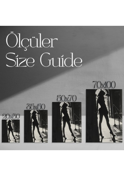 Karanlık Modern Kadın Silüeti Tablosu modelleri