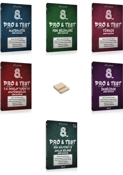 LGS 8. Sınıf Protest Serisi Tüm Dersler 6lı Set Soru Bankası + Telefon Tutucu