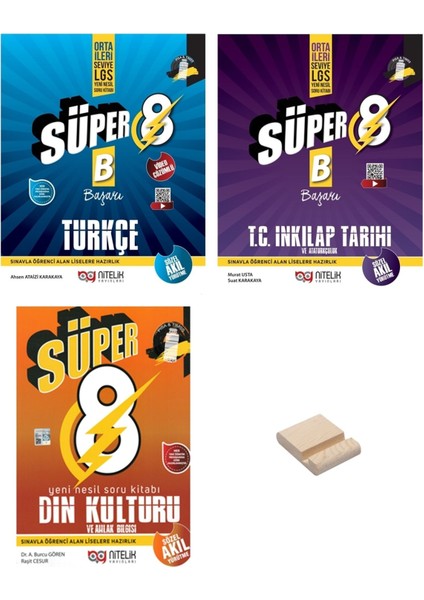 Lgs 8. Sınıf Yeni Nesil B Türkçe Inkılap ve Din 3lü Set Soru Bankası + Telefon Tutucu