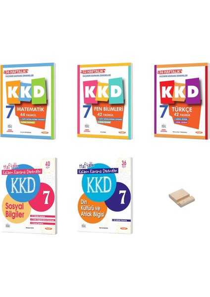7. Sınıf Kazanım Kavrama Denemeleri Matematik Fen Türkçe Sosyal ve Din 5li Set