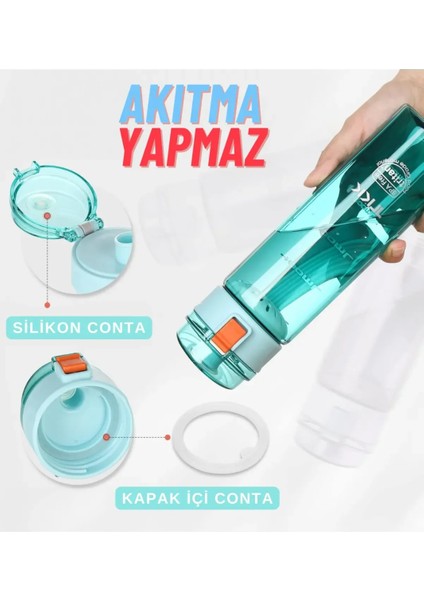 Tkk 550ML Pipetsiz Rahat Içim Kilitlenebilir Kapak Taşıma Kulplu Tritan Su Matarası fırsatları