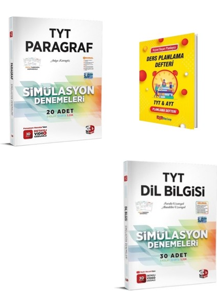 TYT Paragraf - Dil Bilgisi Denemeleri + Planlama Defteri