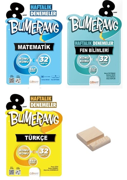 LGS 8.Sınıf Bumerang 32 Haftalık Matematik Fen Bilimleri ve Türkçe Denemeleri 3'Lü Set