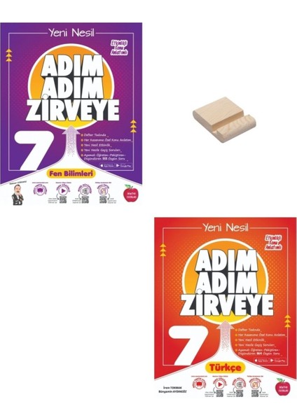 7. Sınıf Adım Adım Fen Bilimleri ve Türkçe Soru Bankası - Telefon Tutucu