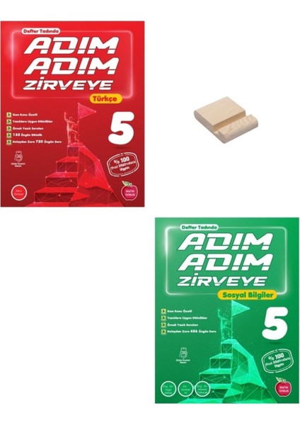 (Sınıf: 5) Adım Adım Zirveye Türkçe ve Sosyal Bilgiler (Telefon Tutucu)