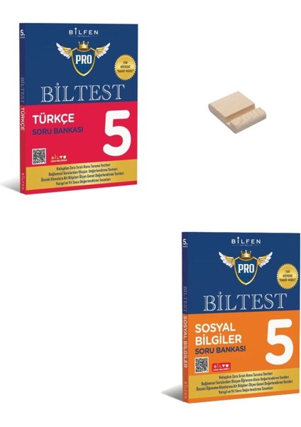 5. Sınıf Biltest Serisi Türkçe ve Sosyal Bilgiler Soru Bankası + Telefon Tutucu